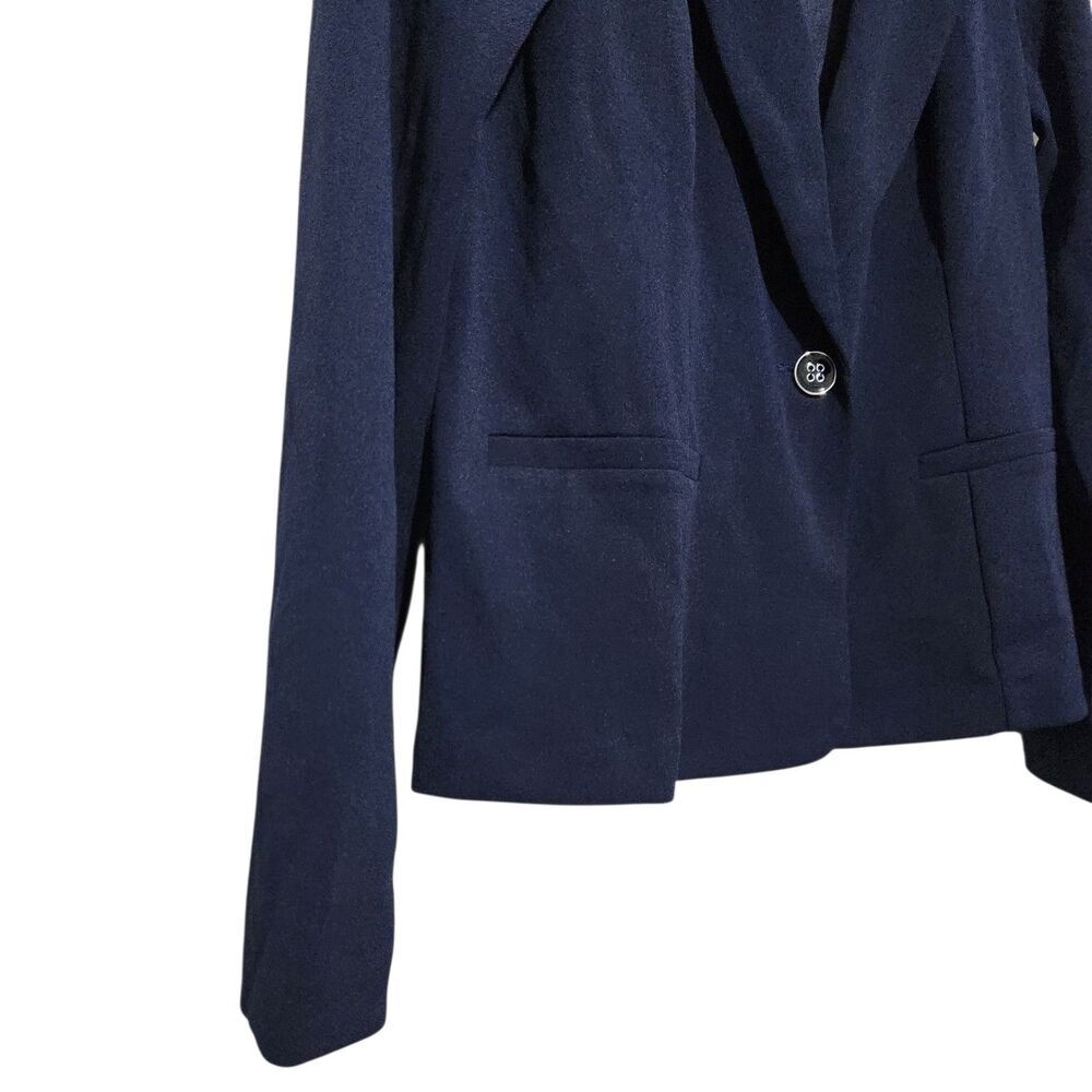 Nina Leonard Blazer Size Small Navy Blue Color One Button Lightweight. New - Picture 5 of 11